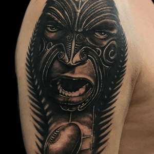 #maore #portraitattoo #rugbytattoo #realistictattoo #guerrier #maori 