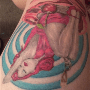 My pin up and one of my favorite tattoos I have to date! #pinup #lovemyink 
