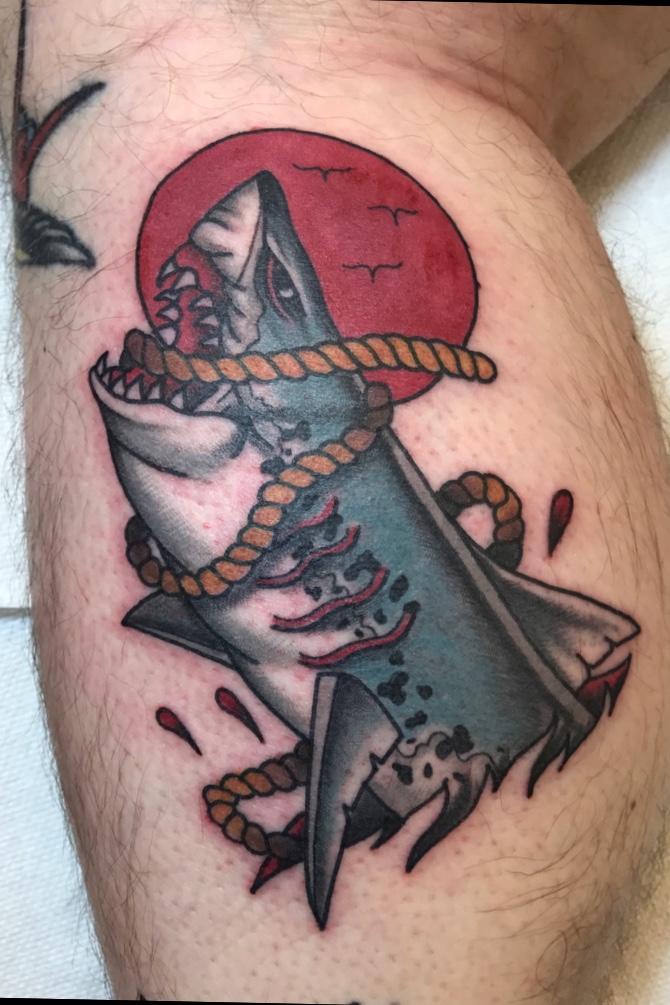 Share 80 neo traditional shark tattoo best  incdgdbentre