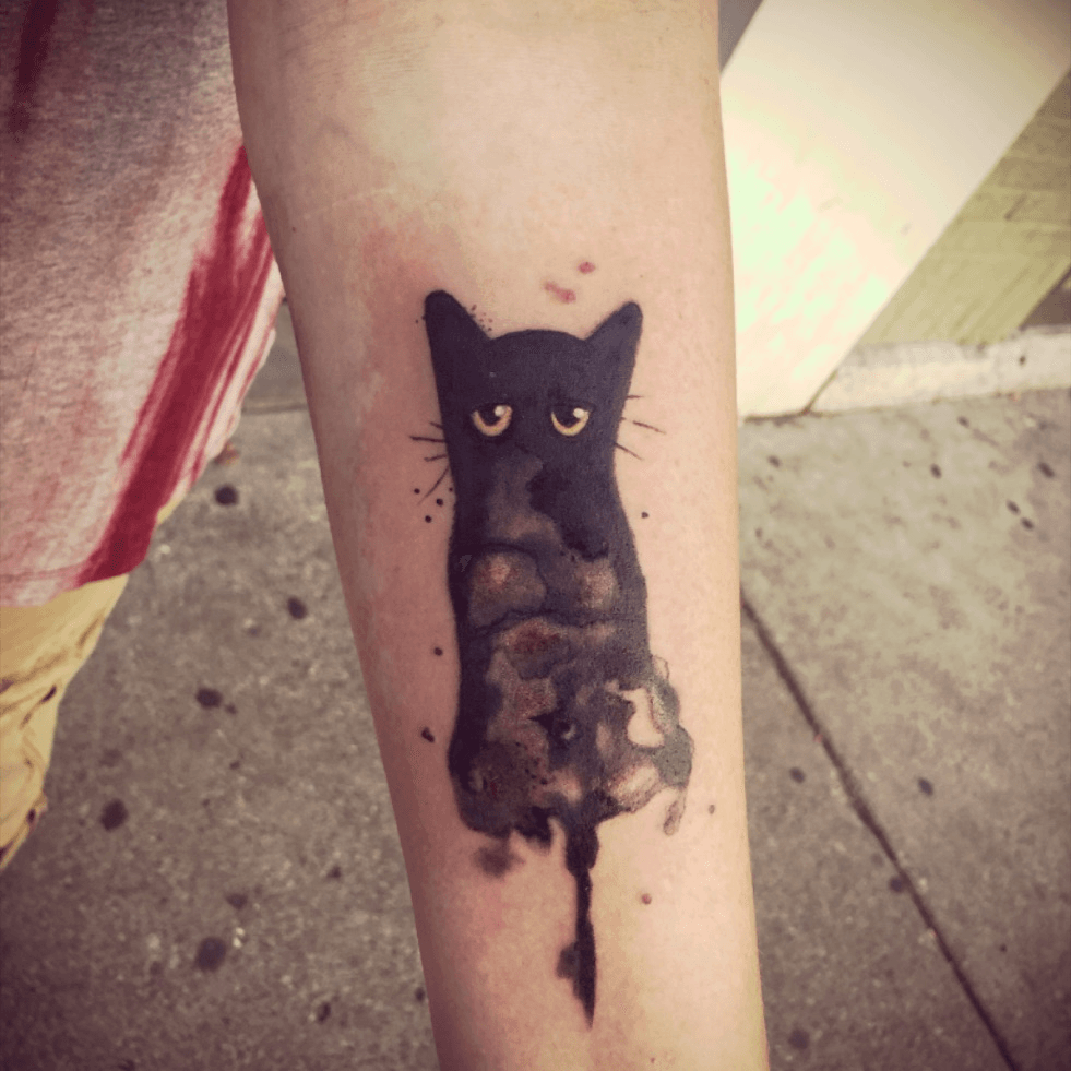 Discover 79 watercolor cat tattoo latest  thtantai2