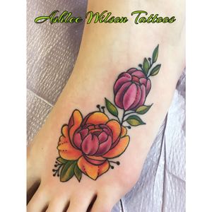 #peonytattoo #peonyflower #staugustineartist #colortattoo #eternalink 