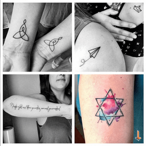Nº273-275 #tattoo #tattoos #tatuajes #littletattoos #ink #inked #celtic #knot #mother #daughter #friendship #matchingtattoos #paper #airplane #boat #drseuss #starofdavid #shieldofdavid #watercolor #watercolortattoo #father #bylazlodasilva
