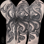 Octopus Black and gray #Octopus #BlackAndGray #Japanese #OctopusTattoo #JapaneseTattoo #tattoooftheday