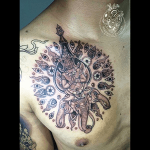 Thai Tattoo Style. #Indra #Erawan #blackandgrey #ThaiTraditional #Bangkok #ReminisceTattoo