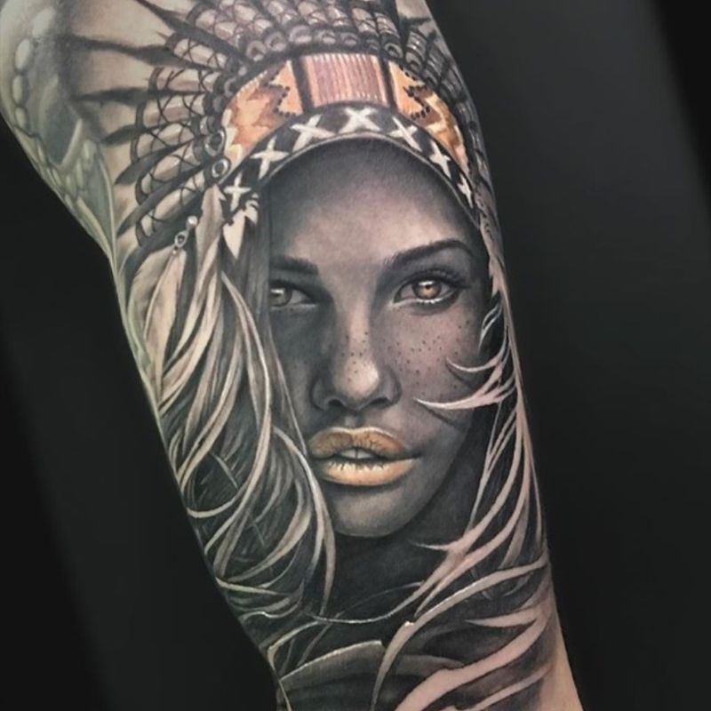 Tattoo uploaded by Tara • Artist #Davidgarcia#woman #portrait #