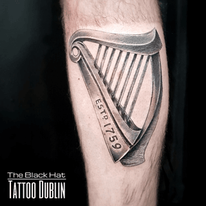 There is no luck to being one of the best tattoo studios in Dublin, it’s the clever mix of the right skills and values that have brought us to the first place in our customers list..@blackhatsergy @theblackhattattoodublin .#realismtattoo #realistictattoo #guiness #guinessharp #harptattoo #guinesstattoo #irishharp #irishtattoo #irishtattooartist #ink #dublin #tattoodublin #inked #bestrealistictattoos 
