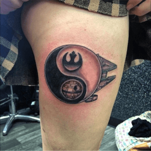 Star Wars yin yang #millenniumfalcon #starwars #deathstar #rebelalliance #yinyang 