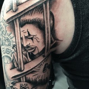 TattooBruce #chicano#jail#arm#tattoo#laninktattoo 