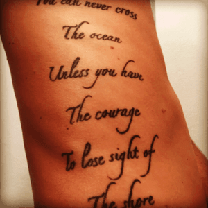 "You can never cross the ocean unless you have the courage to lose sight of the shore" #bodyquote #quote #quotes 