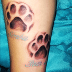 My dogs 💙. #pawprinttattoo #tattoo #ink #pawprints #family #dogs