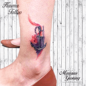 Watercolor anchor tattoo#tattoo #tatuaje #color #mexicocity #marianagroning #tatuadora #karmatattoo #awesome #colortattoo #tatuajes #claveria #ciudaddemexico #cdmx #tattooartist #tattooist #ancla #anchor #watercolor #watercolortattoo