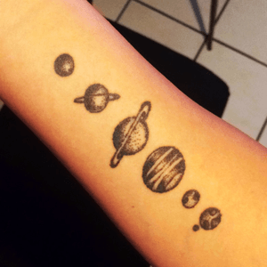 #myfamily #galaxytattoo #planets #love 