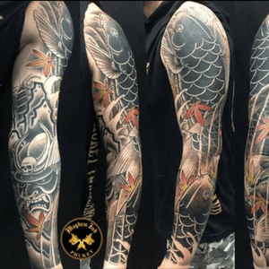Very cool traditional japanese sleeve done 