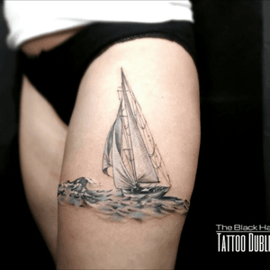 Sailboat tattoo reslistic