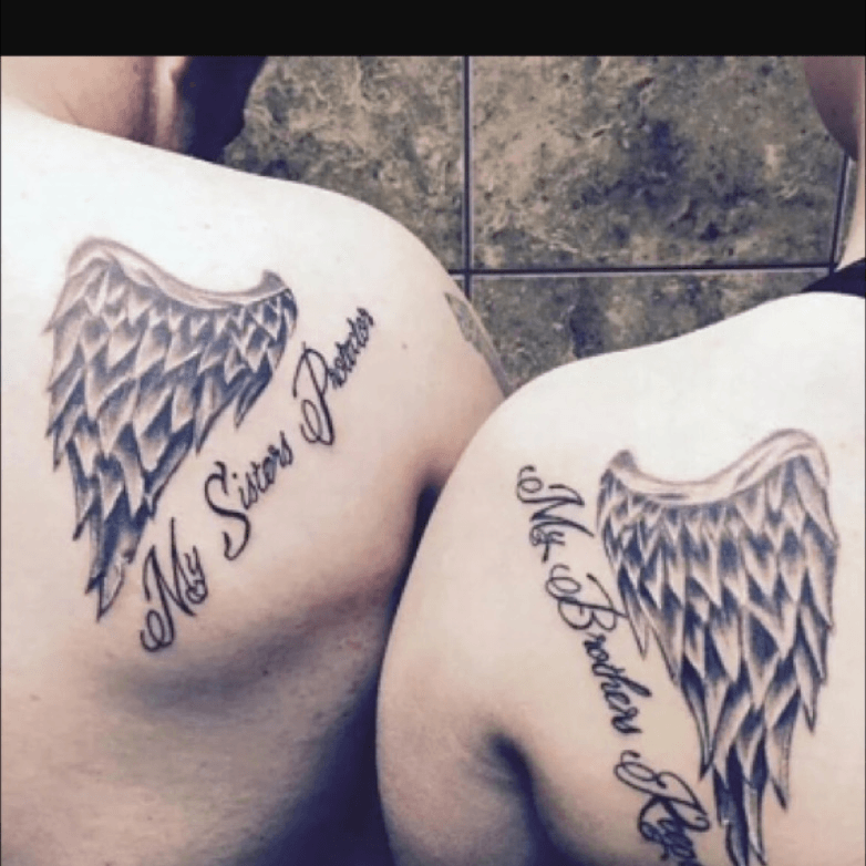 Big sis and Lil sis matching tattoos for sisters