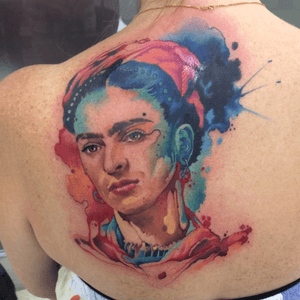 Frida kahlo #tattoo #watercolortattoo #watercolortattoos #vareta #brazil #braziliantattoo 