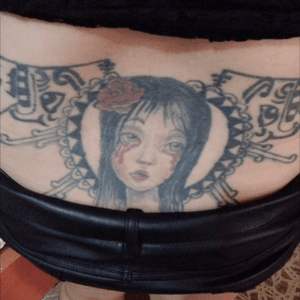 My very first tattoo, i paid for it when i got my 1st job so Its not very good. I would love for it to get fixed by a great artist. Mark ryden would be very pissed. #sorry 
