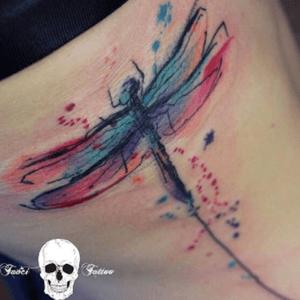 #watercolor #dragonfly #insect - #tattoosrtist #SimonaTavci #simonatavcitattoo @simona_tavcitattoo