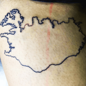 Iceland map. 