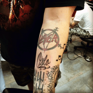 Got "Oslo" tattooed on me by Darren Brass last year in Miami! #stoked #lovehatesocialclub #miamiink #oslo 