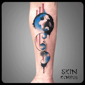 #abstract #watercolor #watercolortattoo #watercolortattoos #watercolour #yingyang  made  @ #absolutink by #watercolortattooartist #watercolorartist #skinkorpus 