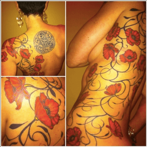 Tattoo by Lark Tattoo artist/owner Bruce Kaplan. #poppies #poppy #color #flower #back #Sidepiece #ribs #brucekaplan #owner #artist #ownerartist #artistowner #LarkTattoo #LarkTattooWestbury #NY #BestOfLongIsland #VotedBestOfLongIsland #BestOfNYC #VotedBestOfNYC #VotedNumber1 #LongIsland #LongIslandNY #NewYork #NYC #TattoosEvenMomWouldLove  #NassauCounty #tattoo #tattoos #tat #tats #tatts #tatted #tattedup #tattoist #tattooed #tattoooftheday #inked #inkedup #ink #tattoooftheday #amazingink #bodyart