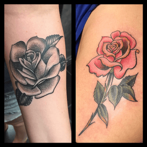 Rose tattoos #blackandgrey #color #colortattoo #rose #Tattoodo 