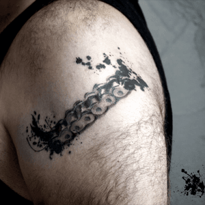 bike chain link tattoo