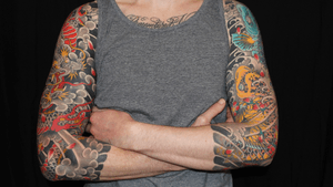 Get a stunning Japanese pattern sleeve tattoo in London, GB. Perfect for those craving intricate and traditional designs.