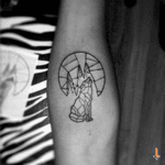 Nº328 #tattoo #ink #inked #wolf #wolftattoo #geometrictattoo #geometric #geometry #howling #moon #forest #lines #bylazlodasilva Designed by other artist