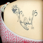 😁 #inkgirls #firsttattoo #mj #michaeljacksontattoo #love #france #bordeau #1 Done by Regis at Feeling tattoo Bordeaux 