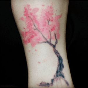 Made by #MorelOrtega #PainAdictionTattooStudio #PATS #Guatemala #tree #pink #watercolor #color It's not a #CherryBlossom #sakura tattoo, in Guatemala we have this kind of tree that we call #Matilisguate 