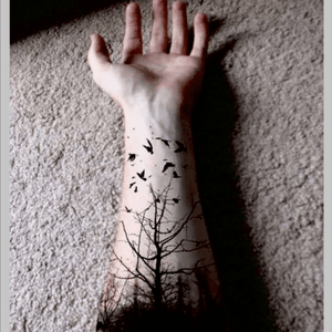Ive seen it many different ways, but i love them all. #nature #trees #birds #forearm 