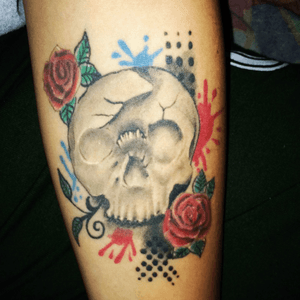 My 3rd tattoo! #Skull #Trashpolka 