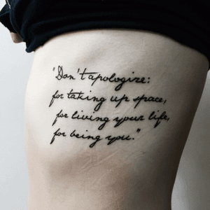 one out of four #megandreamtattoo #ribs #quote 