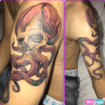My first tat!!!! #octopus #color #skull #firsttattoo #morbid #DollStarTattoo