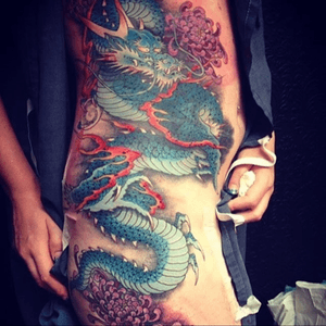 #dragon #floral #flowers #japanese #tattootraditionaljapanese #color#welov