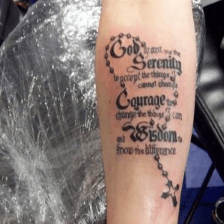 Serenity courage wisdom  Wisdom tattoo Jewelry tattoo Tattoo quotes