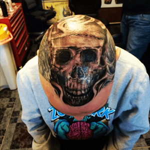 Head completed #skulltattoo #ink #headtattoo 