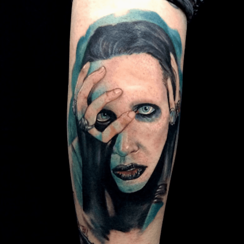 Tattoo uploaded by sweetnfiit  Marilyn Manson Eat Me Drink Me twisted  heart  Tattoodo