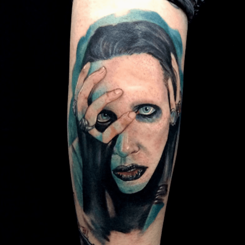 Halsey Marilyn Manson Tattoo is Huge and Hard to Miss  StyleCaster