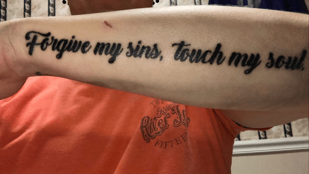 Forgiven Word Temporary Tattoo Sticker  OhMyTat
