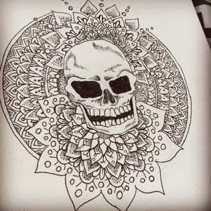 Skull mandala #skull #flowers #mandala #tattoodesign #design #mandalatattoo #dreamtattoo 