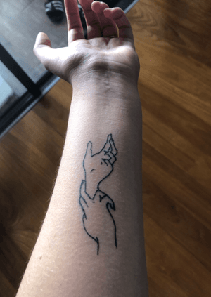 Nursing tattoo, left forearm