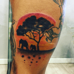 #elephant #tattoo #Tattoodo #inkmaster #ink #inked #color #tramonto #elephanttattoo #realism #portrait #family #worldfamousink 