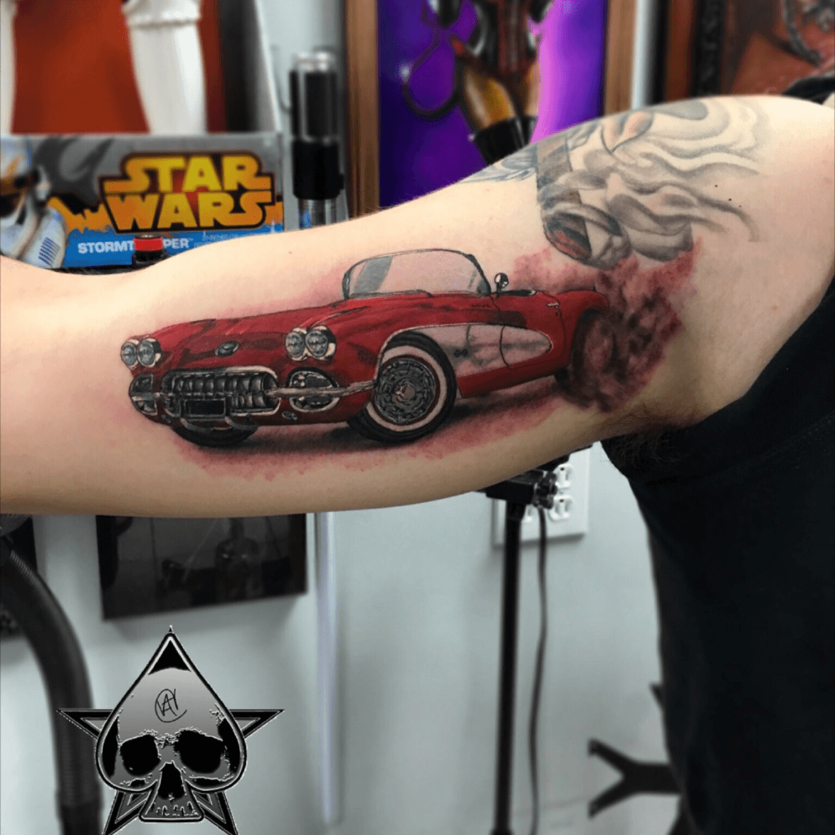Corvette Makes NonTraditional Canvas for Tribal Tattoo Design  Chevy  Hardcore