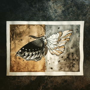 Art fusion com meu querido Eric Fernandes #MARIposa #moth #artfusion #GaleriaGralato #lovetattoobrasil 