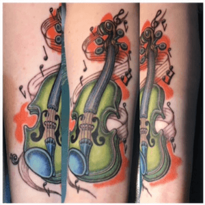 Had a lot of fun being creative with this custom new school Viola for a wonderful client, thank you Desiree! @art_in_motion_tattoo #newschooltattoo #viola #violatattoo #customtattoo #customink #musictattoo #colortattoo #newschoolink #alaskatattoo #wasillaalaska #wasillatattoo #tattooartist #originaltattoo #veteranowned #verterandiscount
