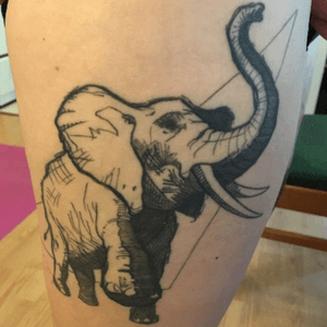 Alicia's Elephant. Inked by Po at Don Design in Longueuil. 