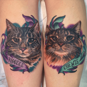 #megandreamtattoo you are my inspiration, i chose your amazing image you created, to enter to win my boyfriend a tattoo of his two cats
